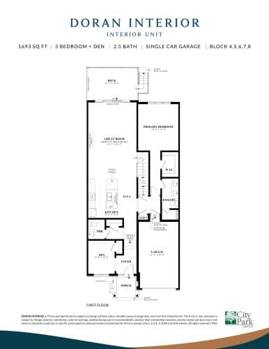 Doran Interior - Main Floor floor plan