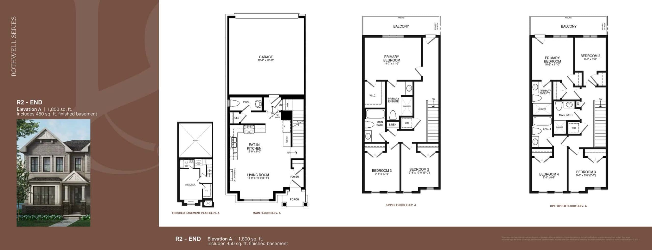 R2 End - Rothwell Series Floor Plan at Stonerose by Treasure Hill - 1800 sq.ft