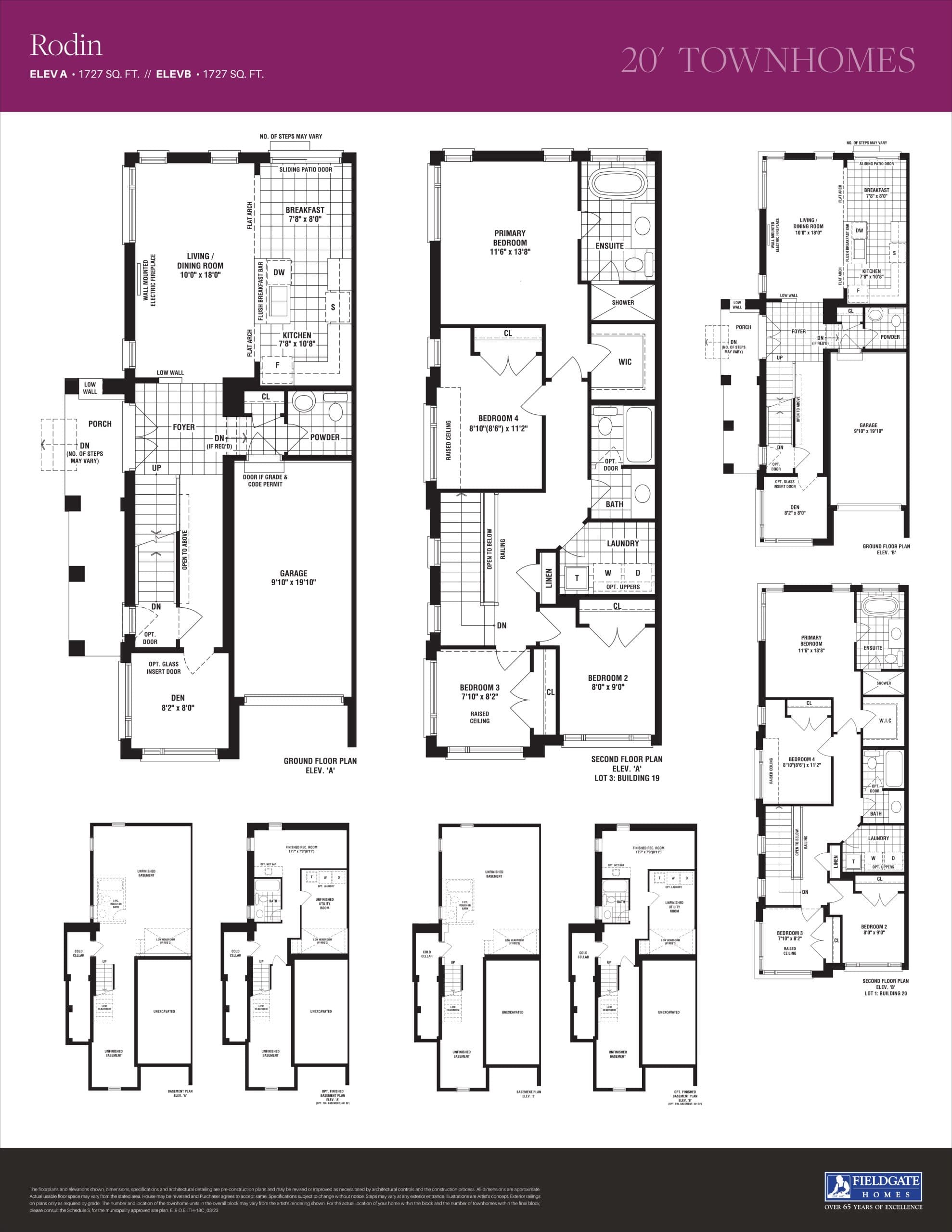 Rodin Floor Plan at New Kleinburg by Fieldgate Homes - 1727 sq.ft