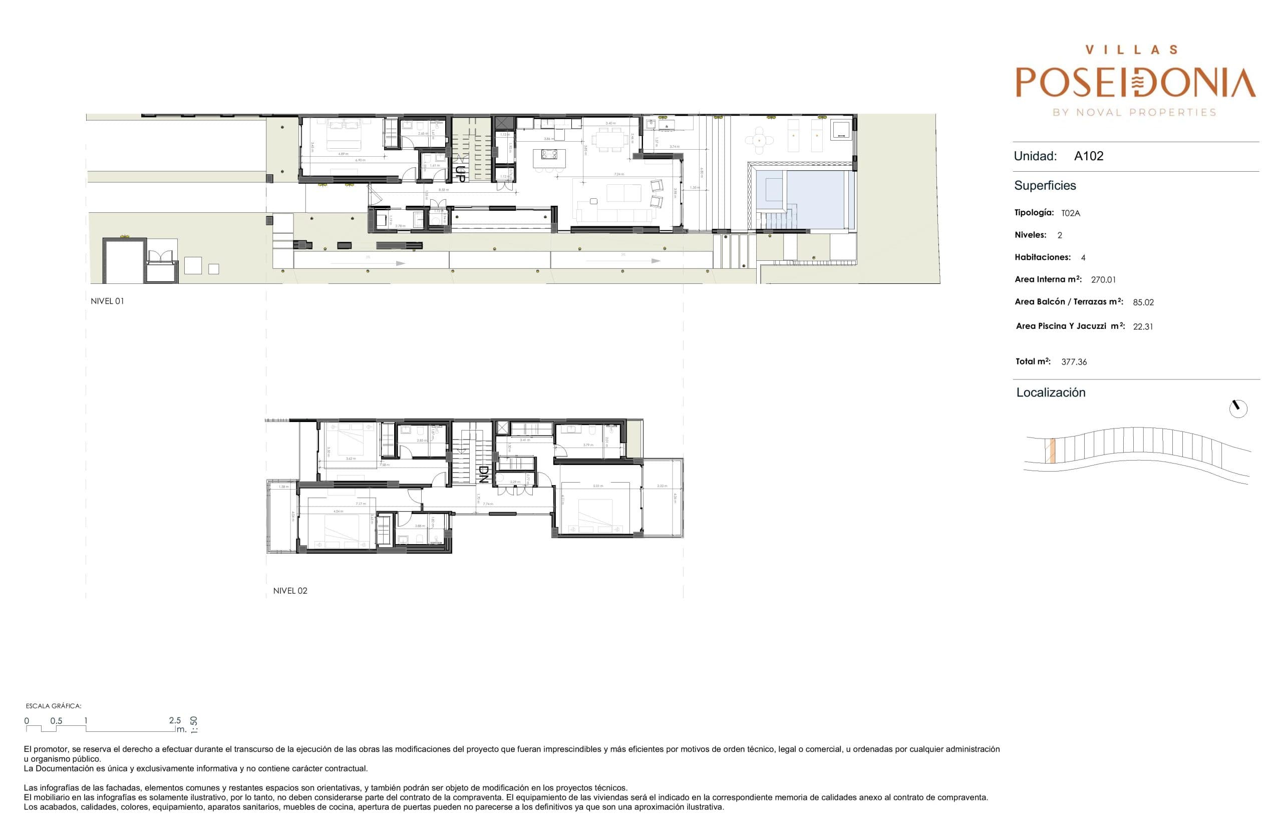 A102 Floor Plan at Poseidonia Villas Condos - 2907 sq.ft