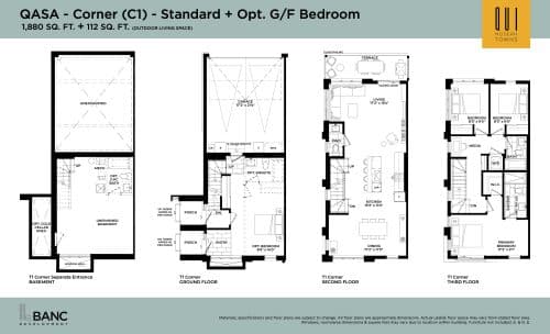 QASA - Corner (C1) - Standard + Opt. G/F Bedroom floor plan