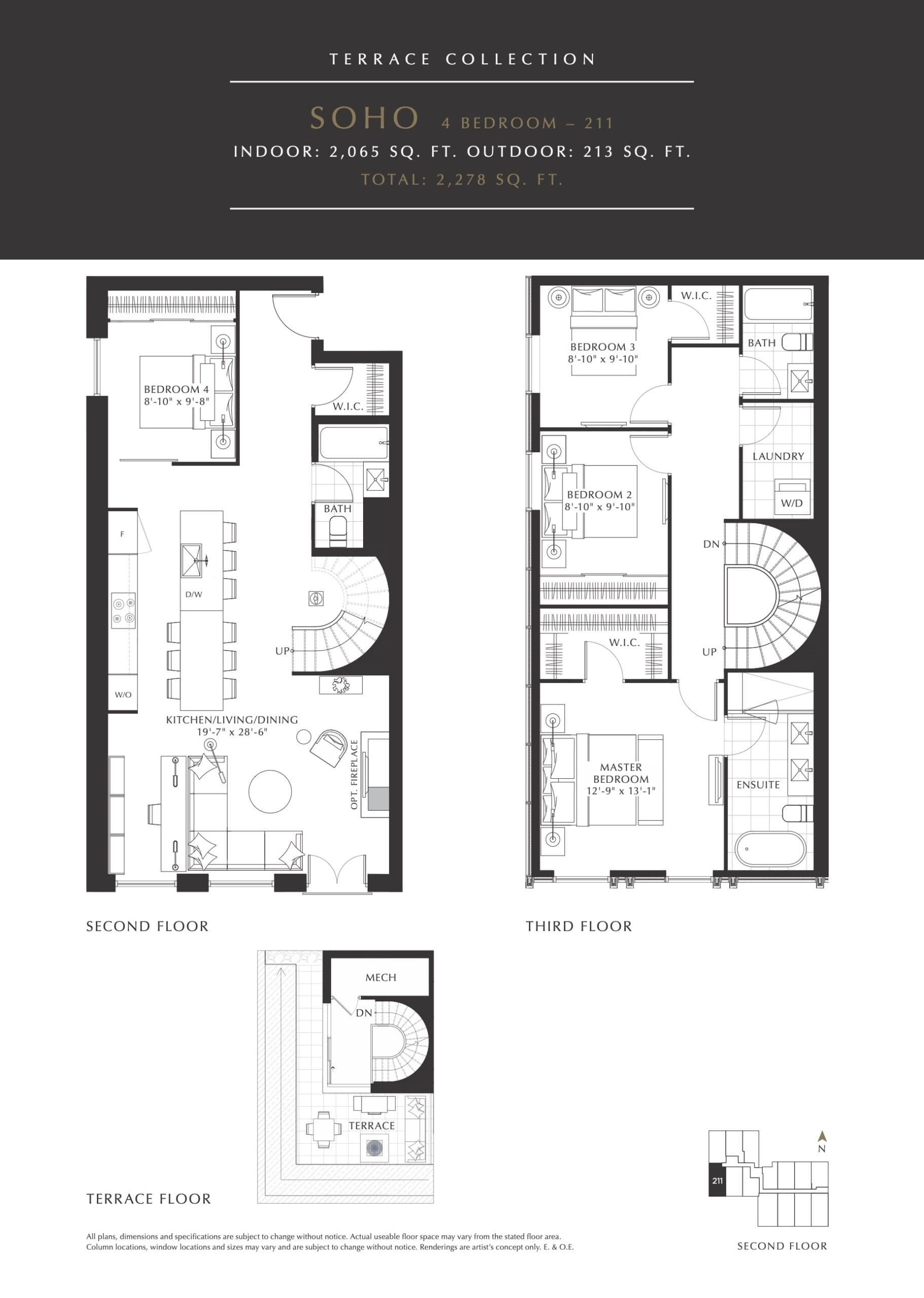 Soho - Terrace Collection Floor Plan at Savile on the Roe Condos - 2065 sq.ft
