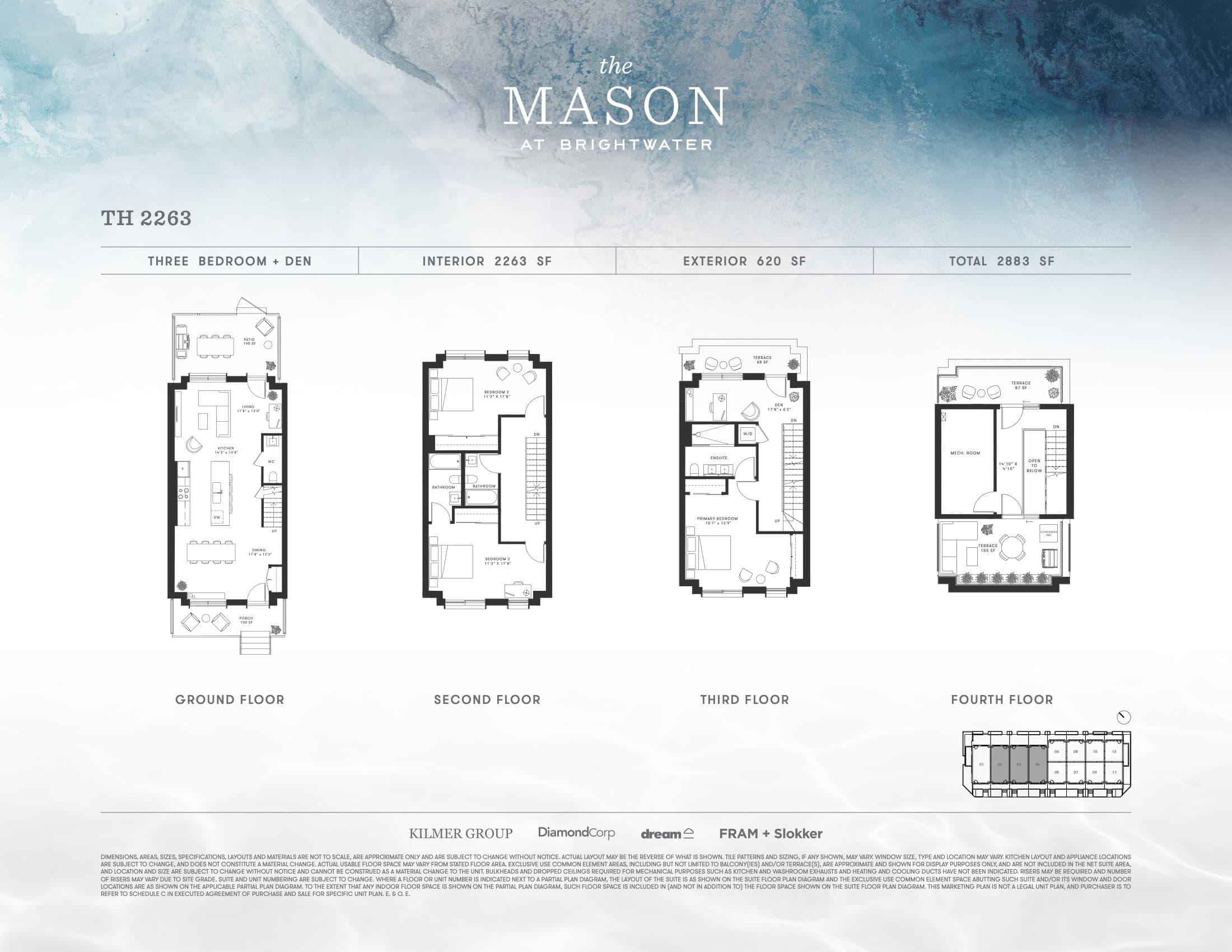 TH 2263 Floor Plan at The Mason Towns at Brightwater - 2263 sq.ft