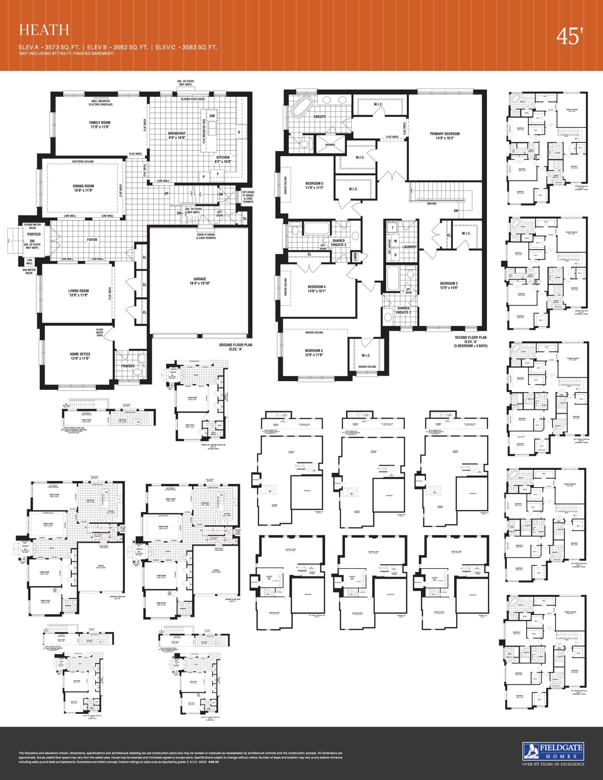 Heath Floor Plan at Upper East Side Unionville Phase 2 - 3583 sq.ft