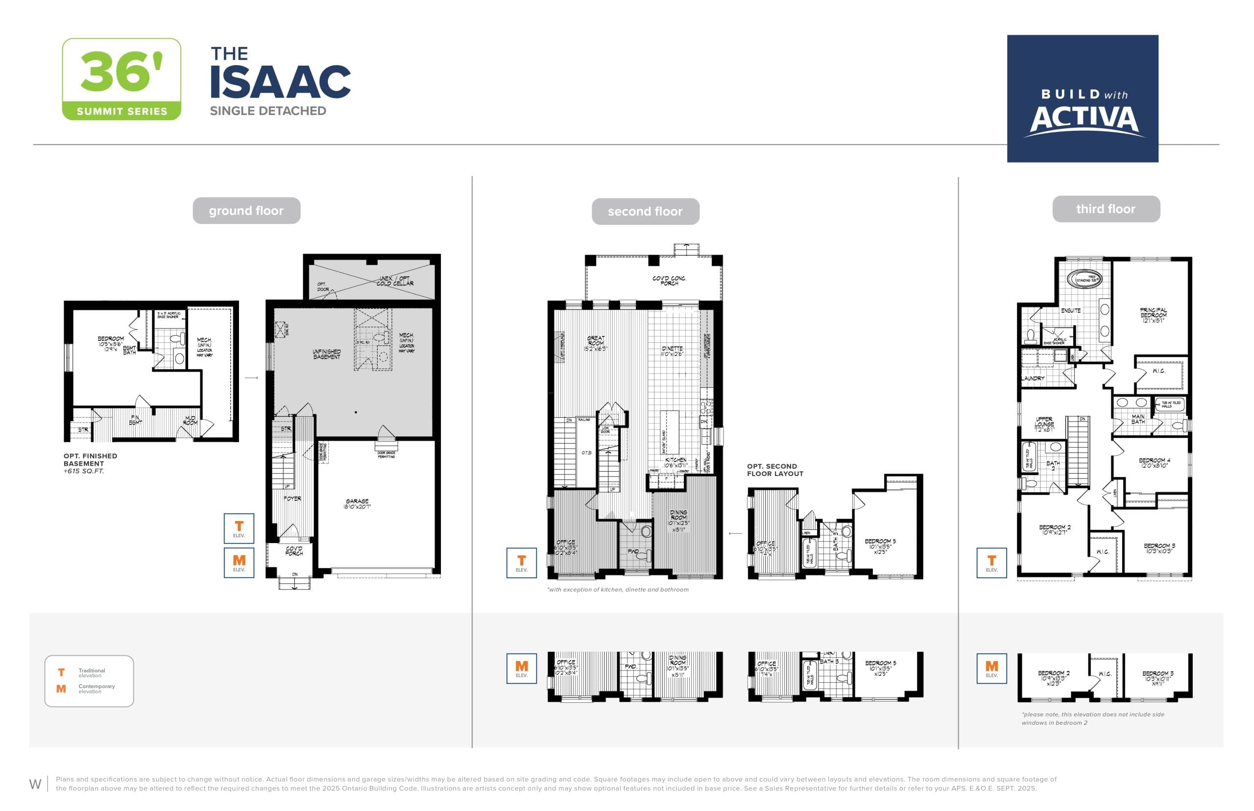 The Isaac Floor Plan at Vista Hills Towns - 2807 sq.ft