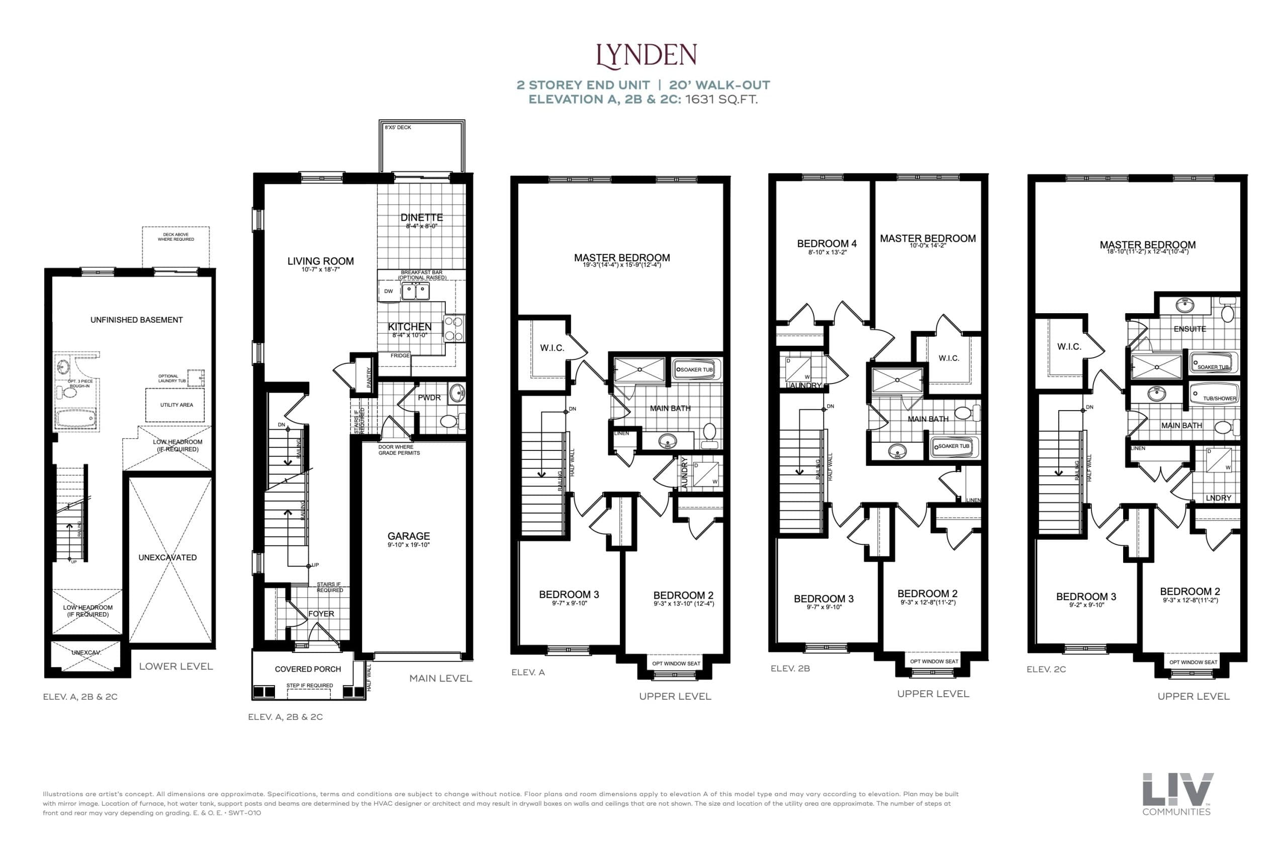 Lynden Floor Plan at Sienna Woods East Towns - 1631 sq.ft