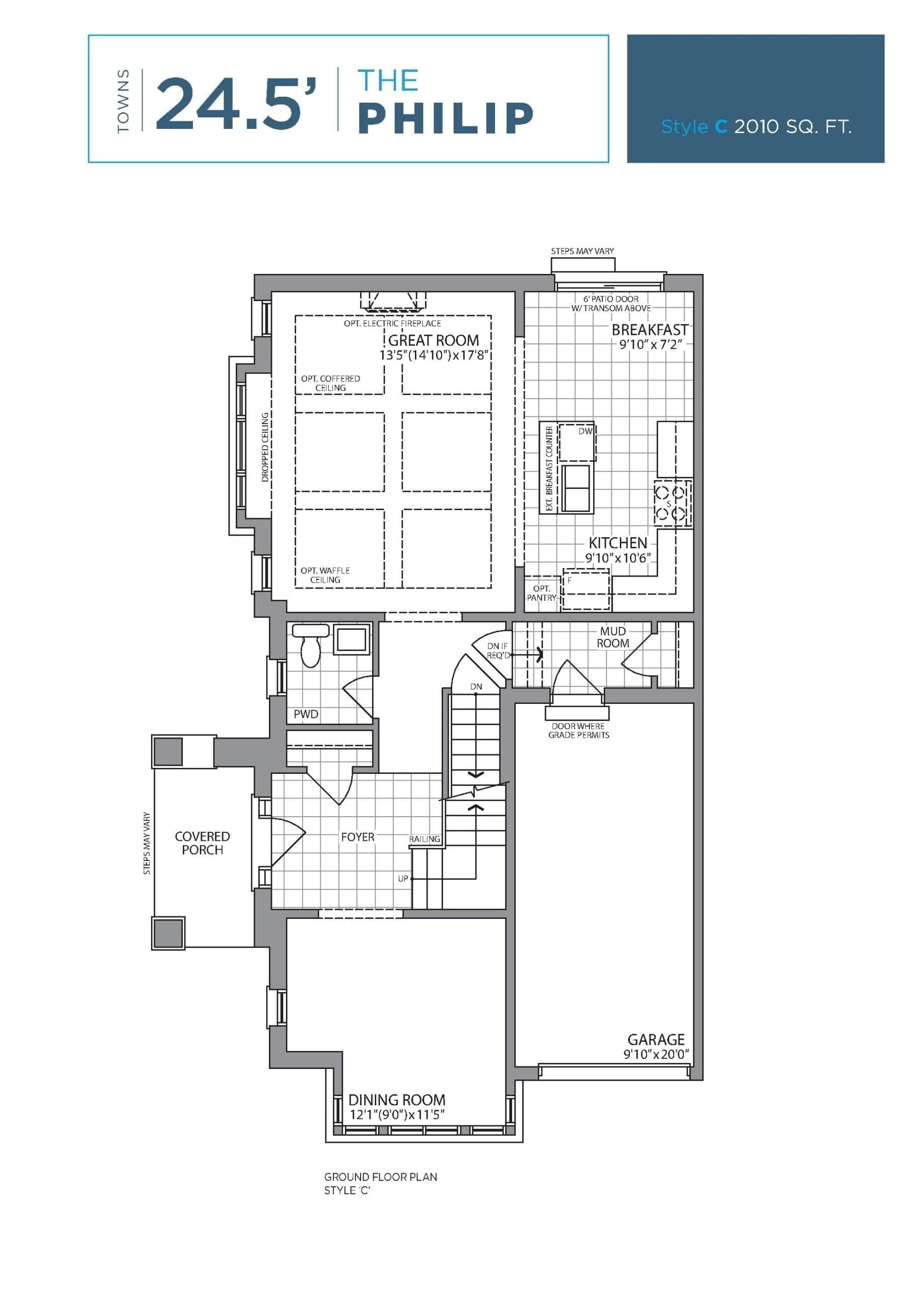 The Philip Floor Plan at Queensville Homes by Lakeview Homes - 2010 sq.ft