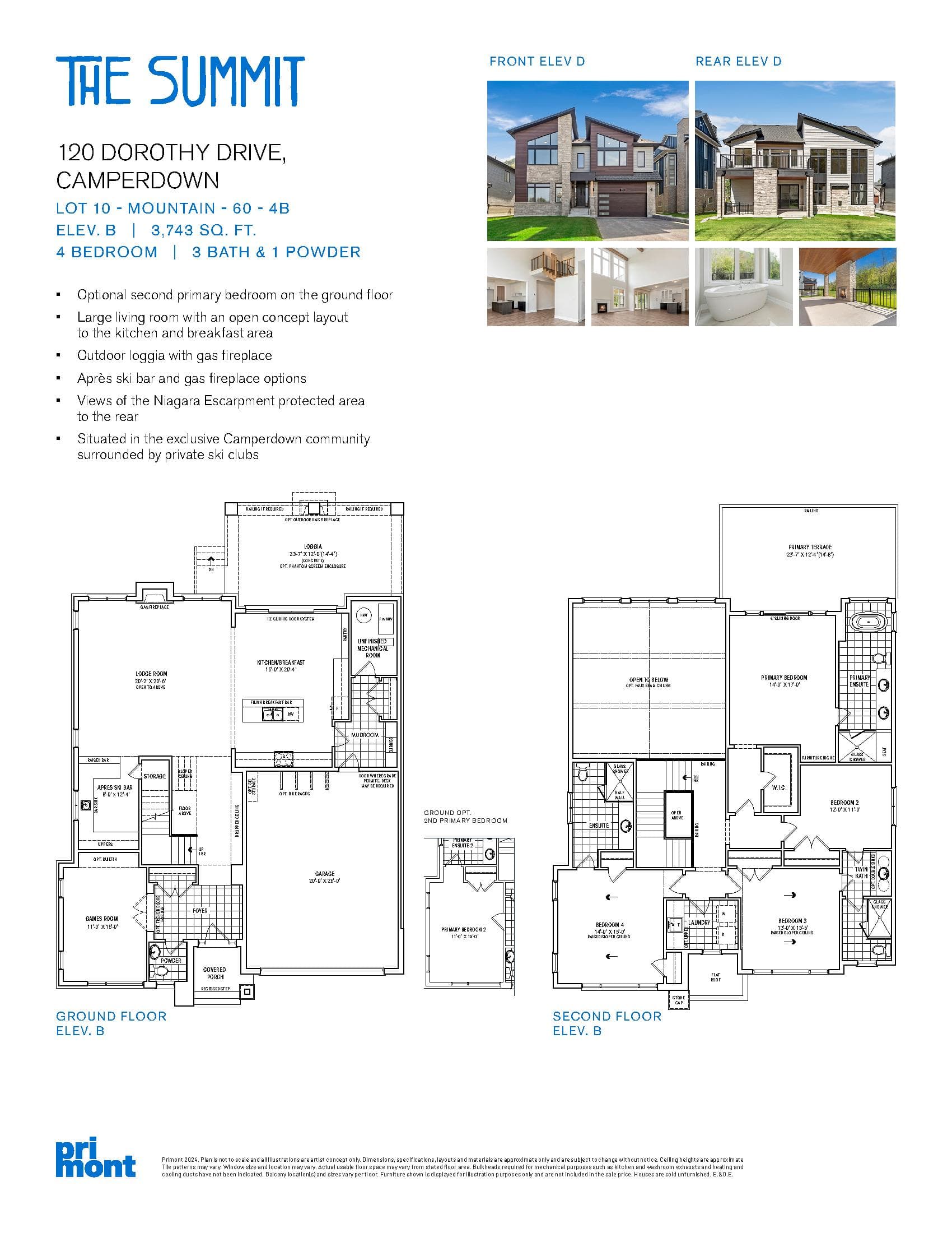 Mountain 60 4B Lot 10 Floor Plan at The Summit - 3743 sq.ft