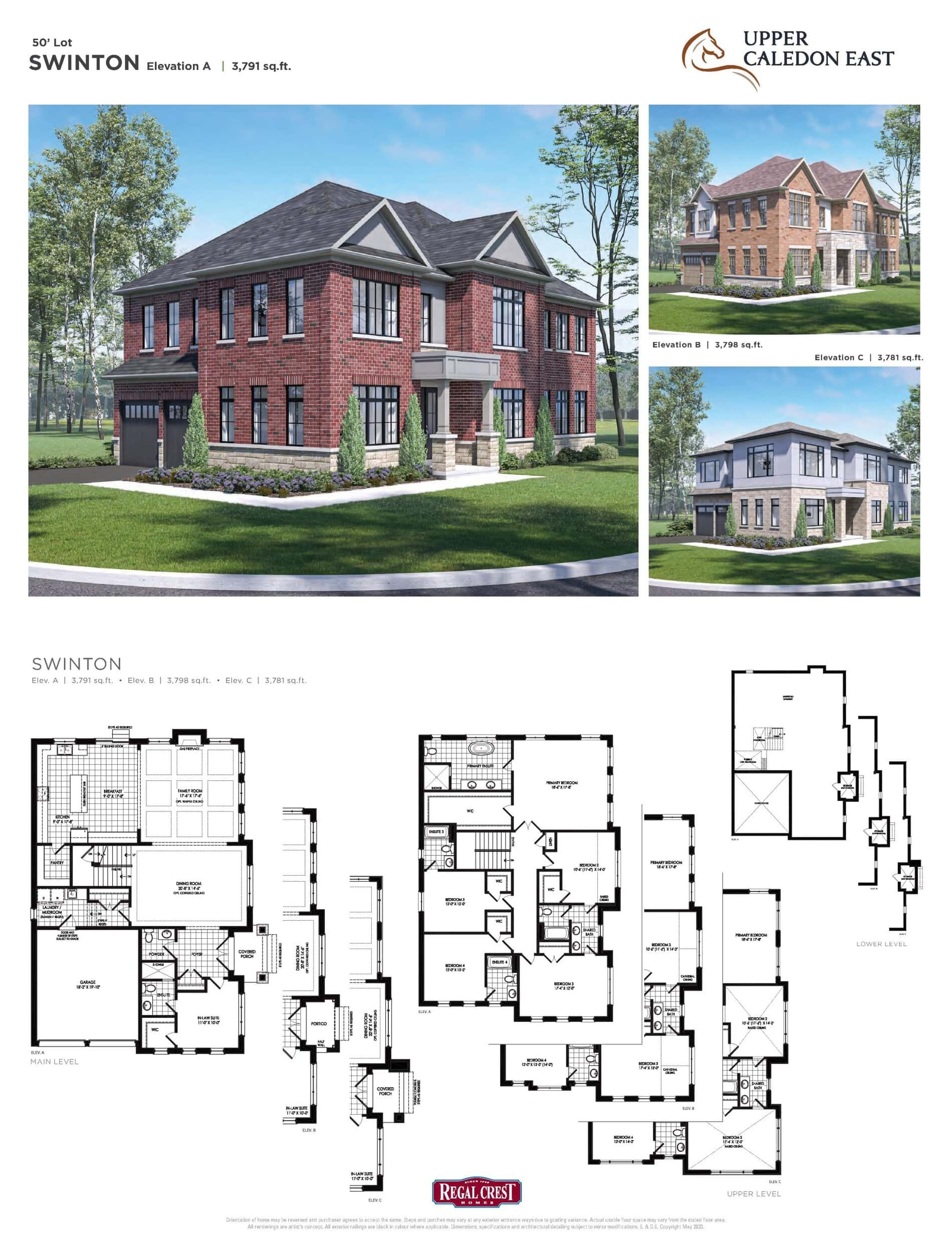 Swinton Floor Plan at Upper Caledon East by Regal Crest Homes - 3791 sq.ft