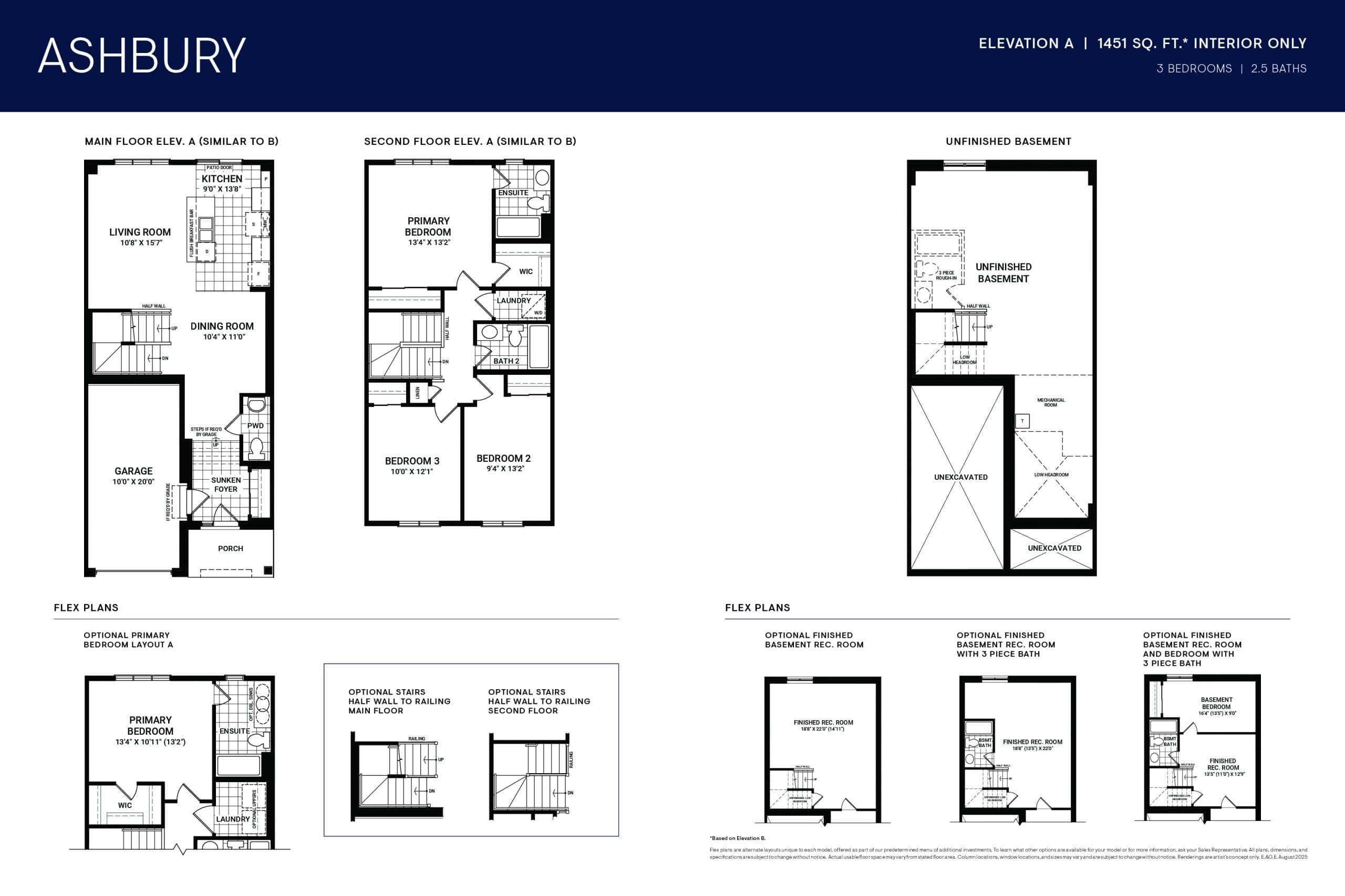 Ashbury Floor Plan at Arcadia by Minto - 1451 sq.ft