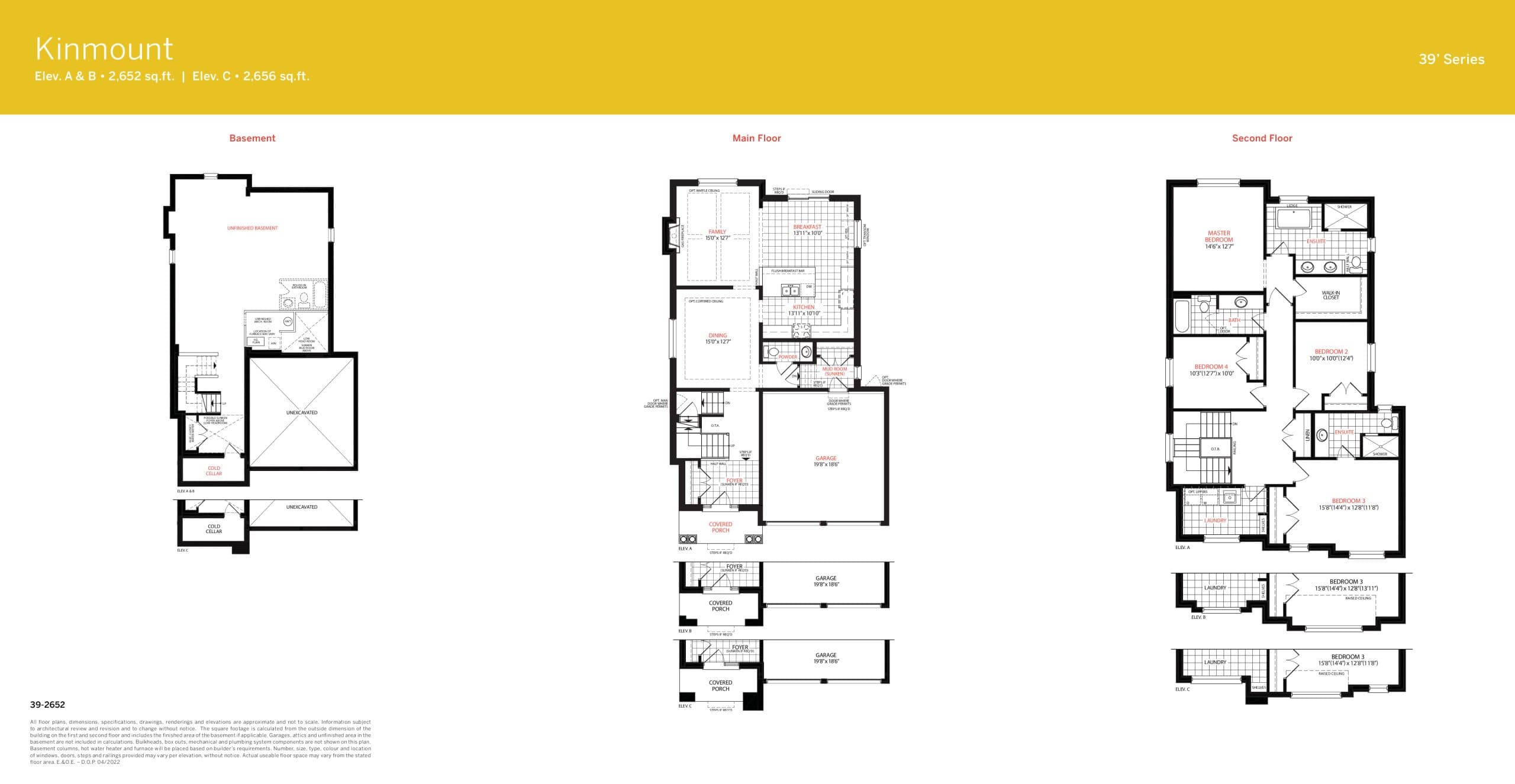 Kinmount Floor Plan at Gracefields Redux 3 Homes - 2652 sq.ft