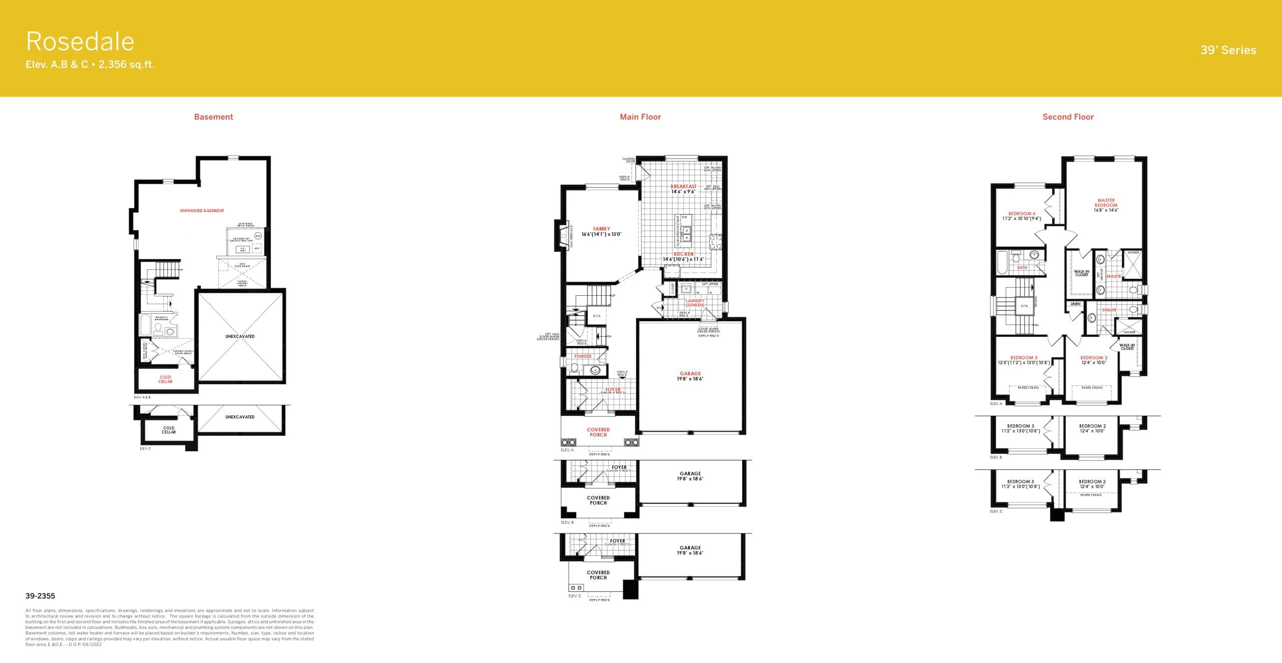 Rosedale Floor Plan at Gracefields Redux 3 Homes - 2356 sq.ft