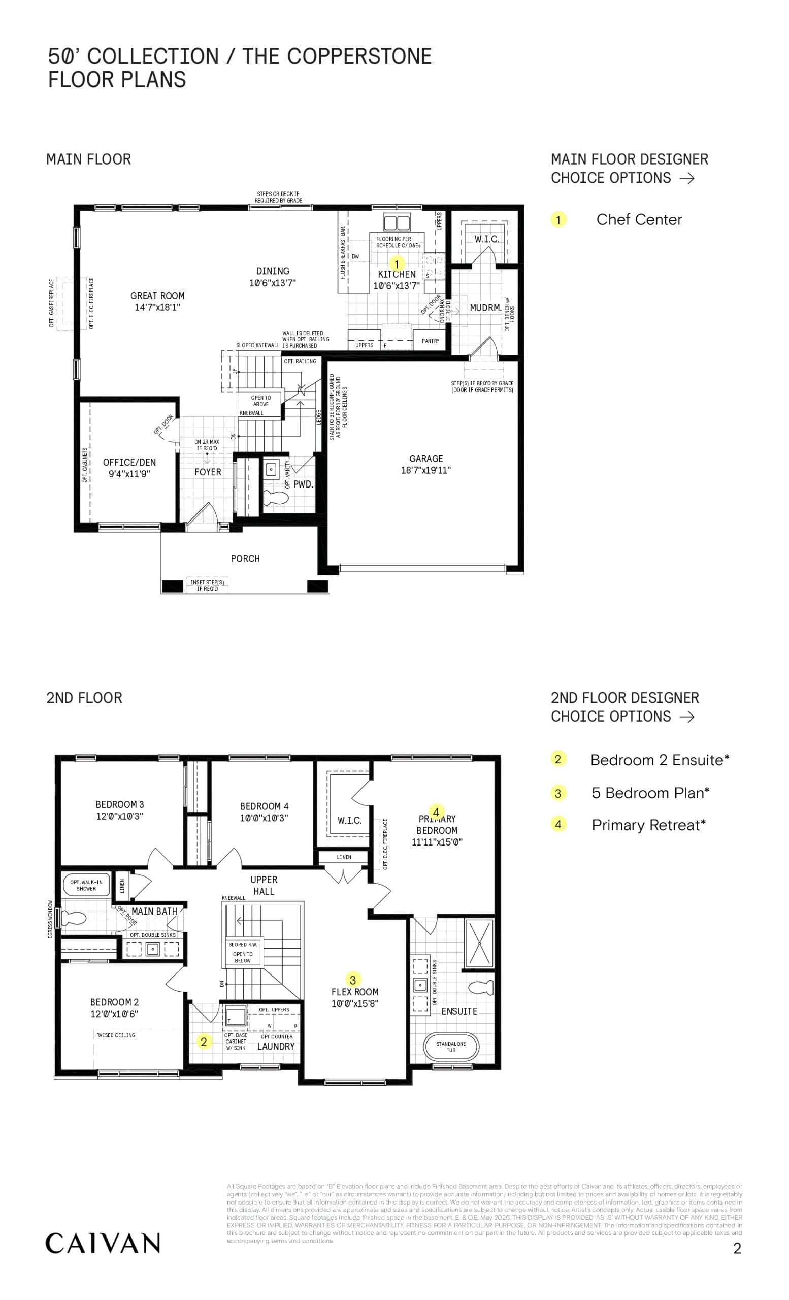 The Copperstone (50' Collection) Floor Plan at Magnolia by Caivan Communities - 3119 sq.ft