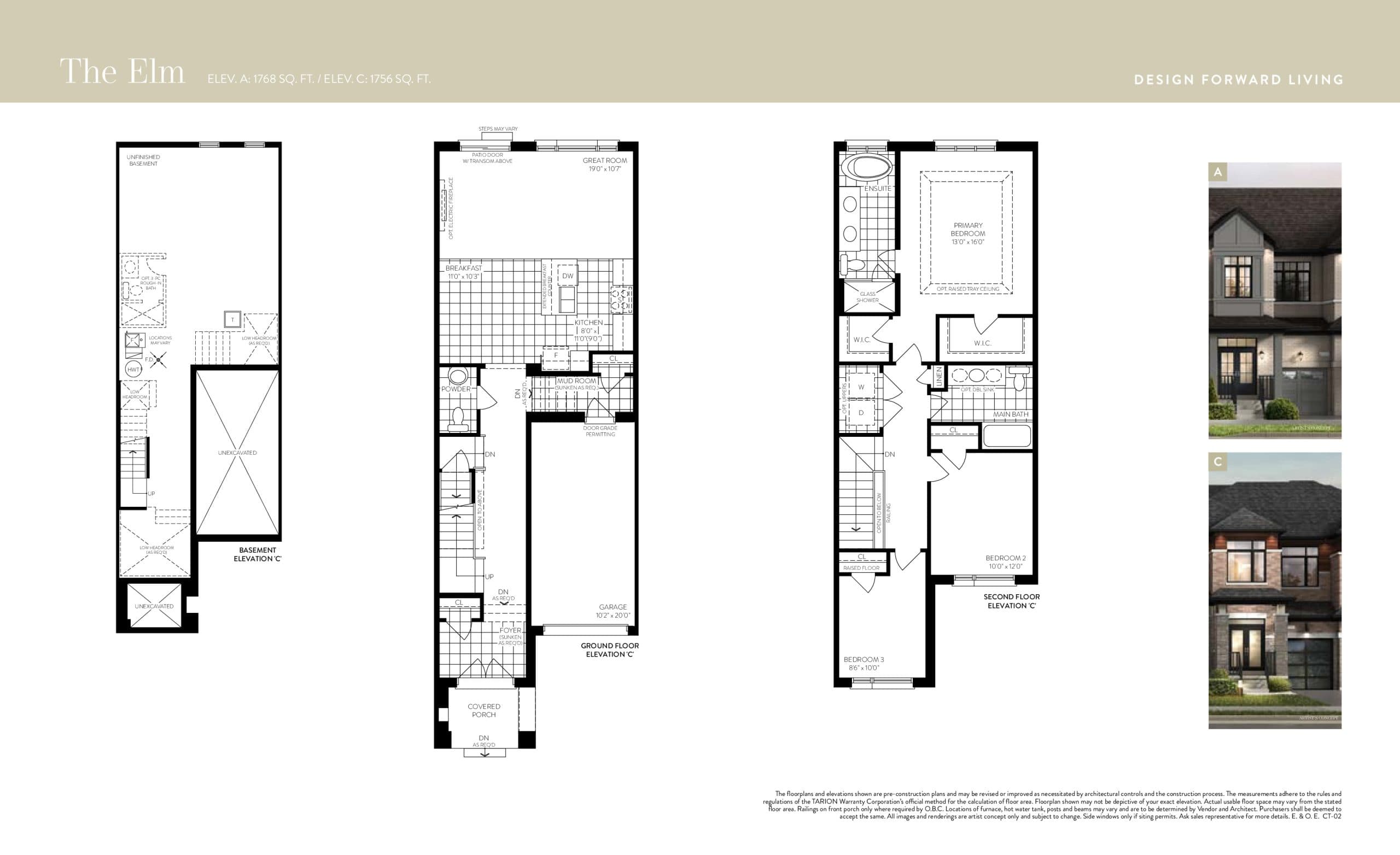 The Elm Floor Plan at MODO by DECO Homes - 1768 sq.ft