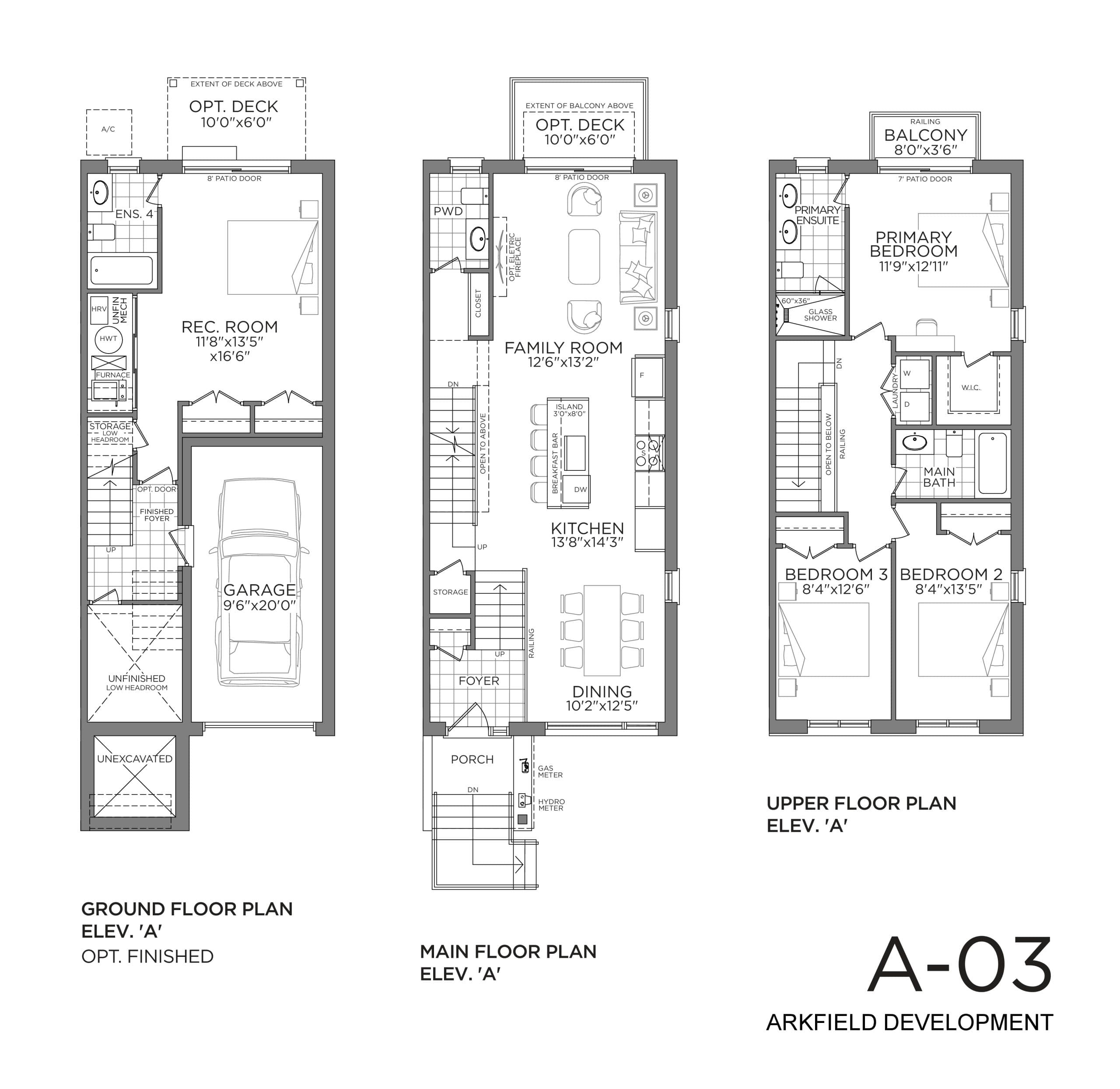 A-03 Floor Plan at Wellington Place by Arkfield - 1707 sq.ft