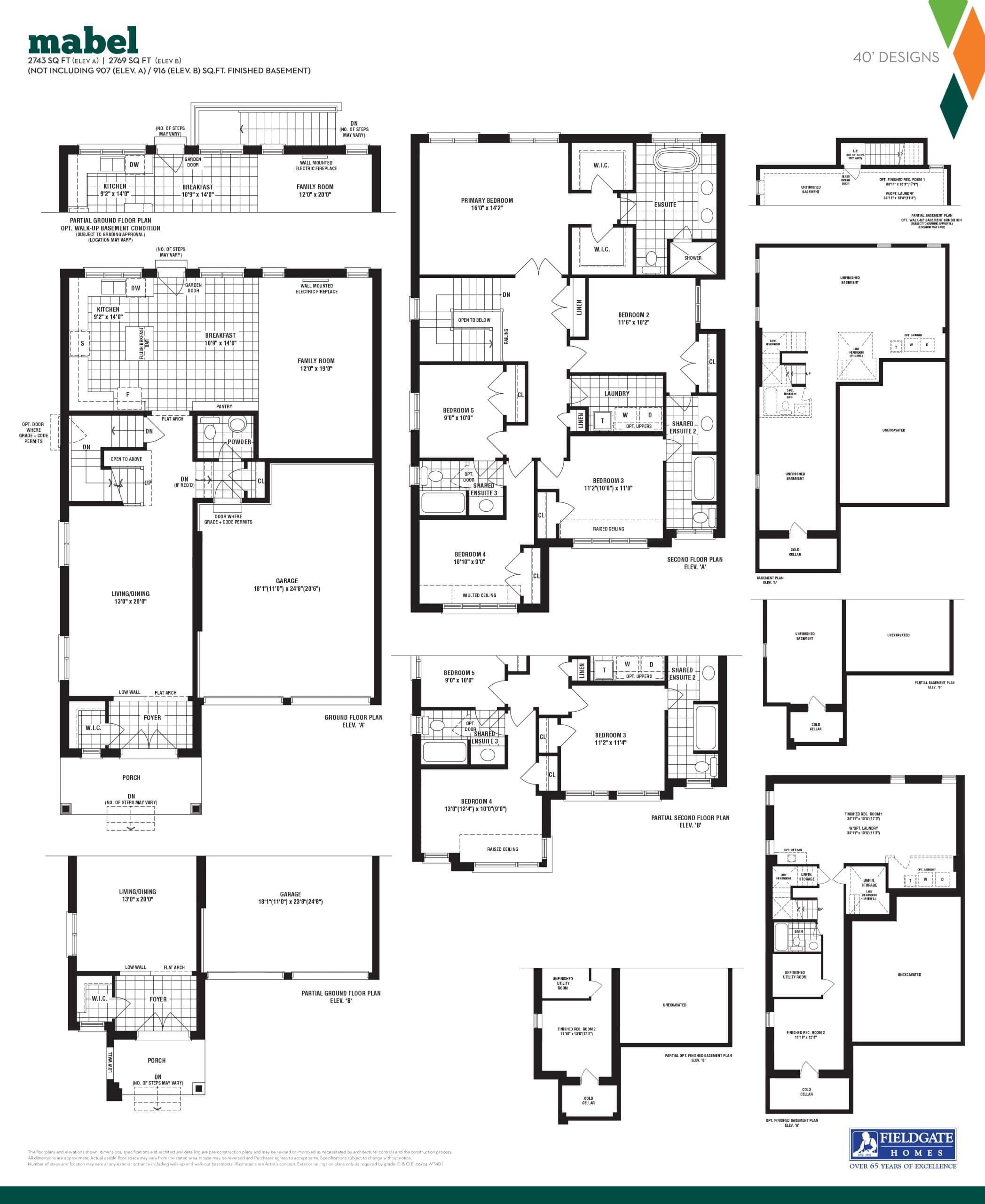 Mabel Floor Plan at Whitby Meadows by Fieldgate Homes - 2743 sq.ft