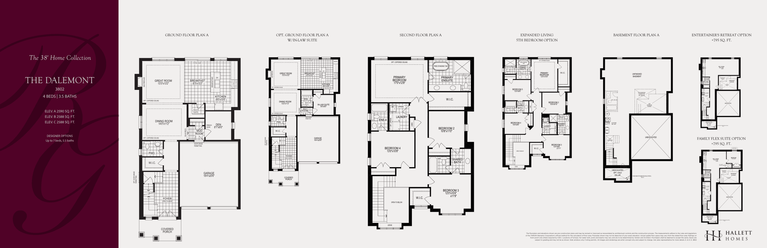 The Dalemont Floor Plan at Rosemont Grove - 2588 sq.ft