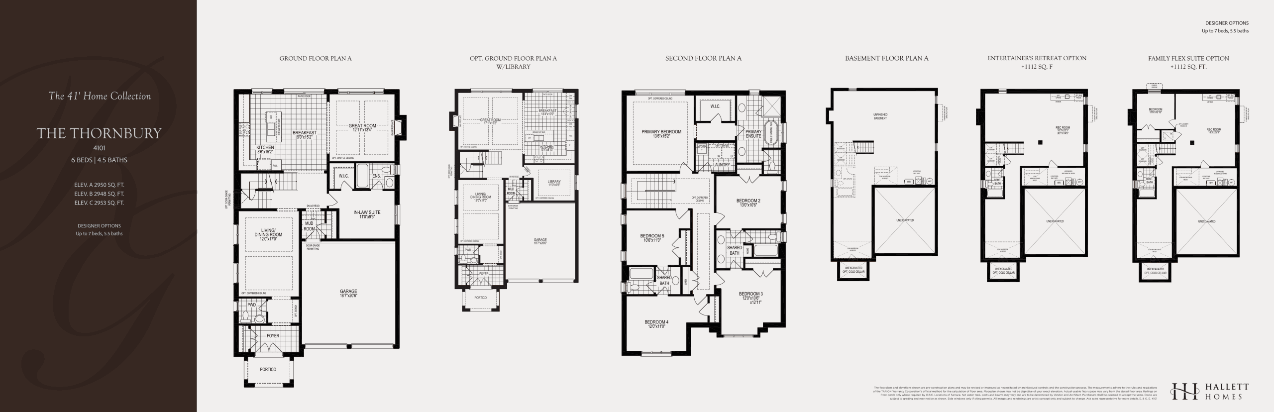 The Thornbury Floor Plan at Rosemont Grove - 2948 sq.ft